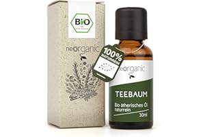 ‎NEOORGANIC NeoOrganic® Bio Teebaumöl - Kosmetikum für die äußere Anwendung original Tea Tree Oil - Wildsammlung direkt aus Australien - 100% naturreines BIO Teebaum Öl - 30 ml