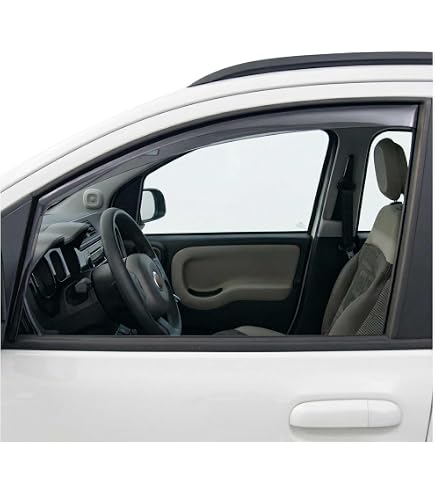 J&J Automotive | Deflettori D'Aria Antiturbo Per L-200 4-Porte 1999-2006, Set di 2 Pz, Nero, Antivento, Antipioggia, Fume' Oscurati