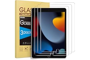 SPARIN 3 Pièces Verre Trempé Compatible avec iPad 9/8/7 (10,2 Pouces, 9ème / 8ème / 7ème Génération, Modèle 2021/2020/2019) Film de Protection Écran pour iPad 10.2", Vitre Protecteur