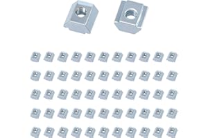 MZYCX01_1M GUNGY Kamienie do rowków M4, 6 typ B, zestaw nakrętek do rowków T ze stali węglowej, nakrętki do profilu aluminiowego, szczelina wytłaczana, standard seria 20, 50 sztuk