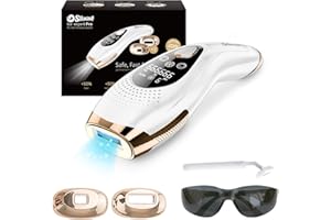 SLIKWAVE Laser Hair Removal with 6℃ Ice Cooling, Painless IPL Laser Hair Removal Device 3 in 1 at Home Hair Remover Machine for Women Men Electrolysis Permanent Epilator on Face Body Depilation (WhiteSliver)