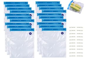 TAIPINTEE 20 Stück Vakuumbeutel (30x34CM), Sous Vide Beutel, Wiederverwendbare Vacuum Bags, für Reise Vakuumbeutel, zur 3D Drucker Glühfaden, Lebensmittel konservierung (20)