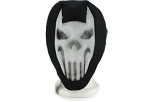 WARMHEARTTING Airsoft de Red de Acero de Malla de esgrima máscara de Cara Completa protección táctica Militar máscara Cubierta Cara para Airsoft Cosplay
