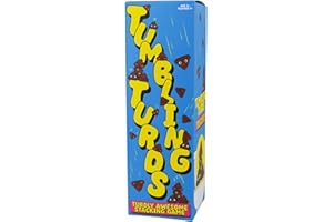 Gift Republic Tumbling Turds Poo-Themed Stacking Game for Kids Fun Portable Tower Building Challenge 16 Pieces Idea, Brown