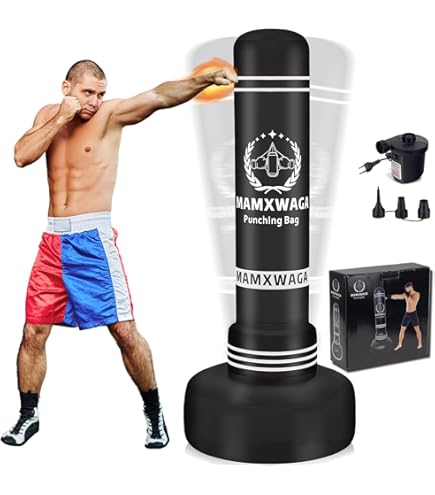 Sacco Box Sacco Da Boxe Autogonfiante Con Guantoni 180 Cm, Per