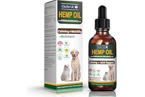 ChicPet UK Hemp Oil for Dogs Cats Pets | Naturally Supports Calming and Mobility | Made in The UK | Organic (100ml)