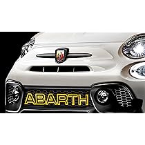 Scritta Per Griglia Anteriore Abarth, Lettere Decorative Per Calandra Auto, Logo Stampato In 3D Standard E Luxury (Standard, Giallo - Foto 2