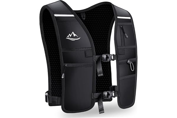 ISEYOU Sac à Dos d'Hydratation, Réfléchissant Gilet Course a Pied Femme Homme, Réglable Sac Trail Running Léger pour Marathon, VTT, Cyclisme, Randonnée, Plein Air