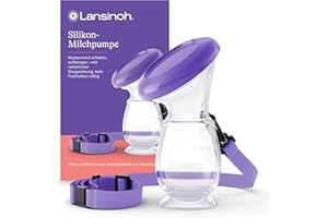 Lansinoh Silikon Milchpumpe & Muttermilchauffänger - angenehmes & extrem weiches Silikon - rettet jeden Tropfen Muttermilch - Alternative zu Milchauffangschalen