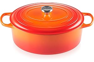Le Creuset Cocotte Signature en Fonte Émaillée avec Couvercle, 35 cm, Ovale, 8,9 L, 7,375 kg, Volcanique, 21178350902430