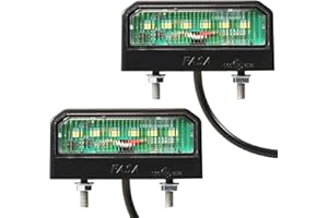 SPARKMOTO 2 x Luces led matricula remolque,Lámpara de Matrícula Trasera LED Luces de Placa de Matrícula 12~24V Impermeable para Remolque Coche,Camión,Luz de matrícula LED del remolque homologado ECE