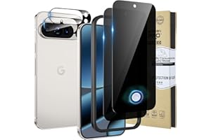HWeggo Sichtschutz für Google Pixel 10 Pro XL mit Kamera Displayschutzfolie, Anti-Spy Gehärtete Glas Schutzfolie[für Fingerabdruck], infaches Installationswerkzeug, 2 Stück