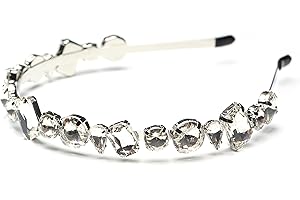 ‎QINGOO QinGoo Crystal Headband Women Girls Headband Hair Accessories Elegant Hair Accessory 1 Piece (Medium, Crystal)