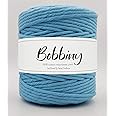 BOBBINY | Single Strand Cotton Macrame Cord Thread Rope for Crafts, Macrame DIY and Other Projects | Dark Sky | 4mm, 50 Meter