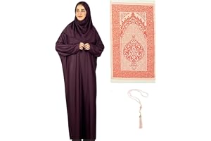 Prien Damska sukienka modlitewna z hidżabem dywan Tasbih muzułmański zestaw islamskie ubrania Abaya Jilbab Dubai Kaftan na Eid Ramadan