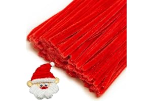 Tiehuoxia 200 PCS Pipe Cleaners, Red Pipe Cleaners for Crafts, Arts and Crafts Supplies for DIY, Decorations