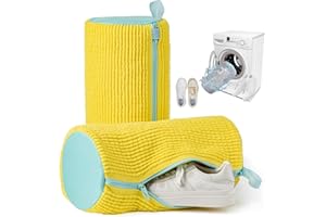 TJYAEKLTD Bolsa Lavadora Zapatillas, Bolsa de Limpieza de Zapatos, 2 Piezas Bolsa Para Lavar Zapatillas en Lavadora Reutilizable Bolsa de Lavado de Zapatos (Amarillo)