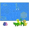 drea 3D Printing Pen Silicone Design Mat with Patterns,3D Printer Pens Drawing Tools, Large size 16.4 x 10.9 inch, Blue