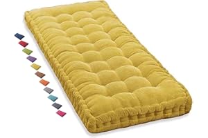 ILIEMAO Cuscino per Panca da Esterno 80x40 120 x 40 da Giardino 180 90x45 120 x 50 100x40 110x40 100 x 50, Cuscino Panca Esterno 120x45 Interno 45x45, Cuscini per Sedie Cucina Divano 40x40(Yellow 1N,100x40cm