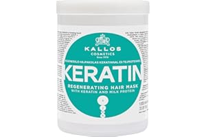 Kallos Cosmetics KJMN Keratin Hair Mask for Dry, Damaged and Chemically Treated Hair, Nourishes and Helps Rebuild Natural Structure, Enhances Shine and Texture with Milk Protein 1L