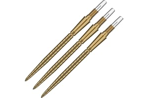 Target Darts Swiss Point Storm Dart Tips, Quartz (3er Pack Spitzen) 26MM/30MM/35MM - Or/Argent/Noir | Pointes de fléchettes Interchangeable, Pointe Swiss Storm, Accessoires fléchettes Professionnelle