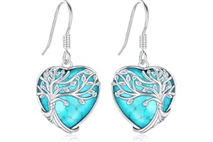 Eusense Collier Arbre de Vie Pendentif Boucle d'Oreille Arbre Cadeau Bijoux pour Femme Filles