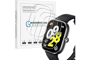 NEWZEROL Folia ochronna na wyświetlacz z hartowanego szkła, kompatybilna z Xiaomi Redmi Watch 4, bez pęcherzyków powietrza, odporna na zarysowania, pełne pokrycie, folia ochronna na wyświetlacz o wysokiej