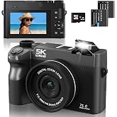 C&aacute;mara Digital 5K 75MP C&aacute;mara de Fotos para Vlogs con Wi-Fi, C&aacute;mara Compacta con Pantalla LCD de 3", Autofoco, Zoomdigital 18