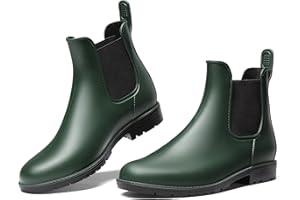 DREAM PAIRS Stivali da Pioggia Donna Chelsea Wellington Rain boots Impermeabili Stivaletti Elastico Outdoor Ankle Boot