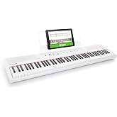 Alesis Recital White Dijital Piano Klavye 88 Tuşlu Yeni Başlayanlar İ&ccedil;in Yarı Ağırlıklı Tuşlu, Dahili Hoparl&ouml;rl&uuml; ve Piano Der