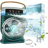 Buğulanma Fanı 3 Hızlı R&uuml;zgarlı Taşınabilir AC Sessiz Sis Fanı USB Şarj Edilebilir K&uuml;&ccedil;&uuml;k Taşınabilir Klima 600ml Hava Soğutuc