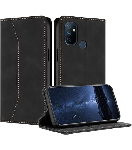 BoxTii Cover per OnePlus Nord N100 5G, Custodia in PU Pelle Portafoglio per OnePlus Nord N100 5G, Magnetica Cover a Libro con Slot per Schede, Blu