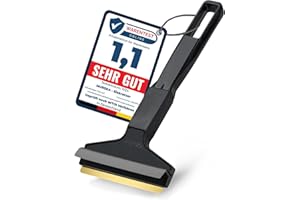 L & P CAR DESIGN Skrobaczka do Szyb Samochodowych - Murska - szybko & prosto - 21cm - Skrobaczka mosiężna do lodu - Premium HIPS - Ostrze z mosiądzu - Gumowa uszczelka - praktyczny Skrobak Finlandii (Czarny Szary)