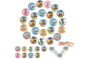 WAIMXDAO 24 Pezzi Pallina Rimbalzante, Bouncing Balls Palline Gomma Rimbalzanti, 25mm Paw Patrol Motivi Palla Rimbalzante Bambini, Riutilizzabile Pallina Feste Compleanno per Bambini (A)