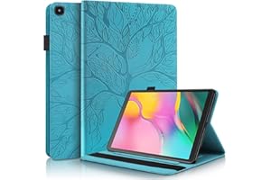 Succtop Coque Galaxy Tab A 2019 10.1"Case Housse en Cuir PU Flip Stand Portefeuille Tablet Etui Coque de Protection avec Fente Carte pour Samsung Galaxy Tab A 2019 10.1 Pouce SM-T510/SM-T515Bleu