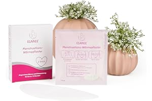 ELANEE Parches térmicos menstruales, 12 horas de calor calmante y relajación durante el período, calentados por contacto con el oxígeno, agradable al tacto, 2 unidades (734-00)