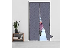 ORUMRUD Magnética Cortina de puerta aislante térmica 75 x 205 cm,cortina de puerta Auto-Absorbente,Tela duradera de Oxford,Cortina Térmica para Puerta de Invierno,Aislamiento de Ruido, Resistente al Viento