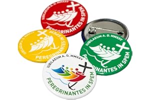 PILGRIM'S BACKPACK Kit Spille del Pellegrino per Abiti, 5 pezzi, Colori Assortiti, Prodotto Ufficiale Giubileo 2025