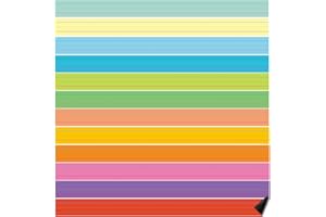 Faccito 12 Stück Groß Beschreibbar Magnetstreifen 7,62 x 90 cm Abwischbar Magnetschilder Mehrfarbig Magnetisch Satzstreifen Riesig Liniert Wortstreifen für Lehrer Whiteboard Klassenzimmer Schule