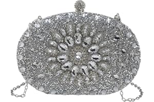 CORIOS Damska torebka wieczorowa ze strasem kopertówka błyszcząca cekinowa torebka ślubna torebka ślubna kryształowa kopertówka brokatowa torba na ramię torba crossbody na wesele bankiet koktajl bal