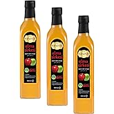 Hanzade Bitkisel Elma Sirkesi 500 ML x 3 Adet Doğal Fermantasyon İ&ccedil;ilebilir Katkısız Cam Şişe