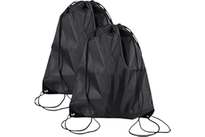 Annhao Gym Sack Sacca Sportiva Zainetto, 2 Pezzi Zaino Impermeabile Borsa Coulisse da Calcio per Scuola Scarpe Piscina Palestra Bambino escursionismo All'aperto Unisex