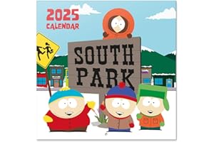 GRUPO ERIK Calendario 2025 pared South Park - Calendario pared, Planificador mensual: Con espacio para anotar e Ilustraciones (30x30 cm)