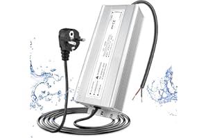 LIGHTINGWILL LED Trafo 12V 120W IP67, Outdoor Wasserdicht Transformator mit Stecker, LED Netzteil Treiber 230V auf DC 12 Volt Adapter, LED Driver Außen für LED-Streifen Lampen Strahler Lichtbänder