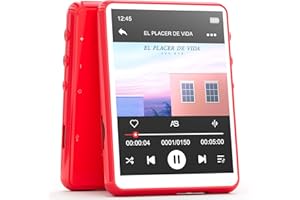 MECHEN 64GB MP3 Player Bluetooth 5.3 with 2.4" Full Touch Screen，Portable Digital Music Player with Speaker，FM Radio, Line Recording, HiFi Lossless Sound, Support up to 128GB