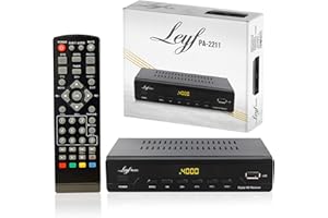 LEYF PA-2211 Décodeur TNT - Full HD 1080p - Chaînes gratuites - DVB-T2 - Tuner TNT - Décodeur TV (HDTV,SCART,USB) HD pour TV