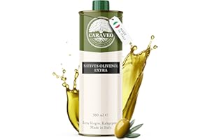 CARAVEO Italienisches Olivenöl Nativ Extra – Kaltgepresst & Vergine, 100 % Pures Olivenöl aus Italien (500ml)
