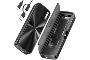 FIDECO M.2 NVMe SSD-hölje, M.2 NVMe till USB-adapter, USB 3.2 Gen 2 (10 Gbps) SSD-läsare med verktygsfri installation, stöder