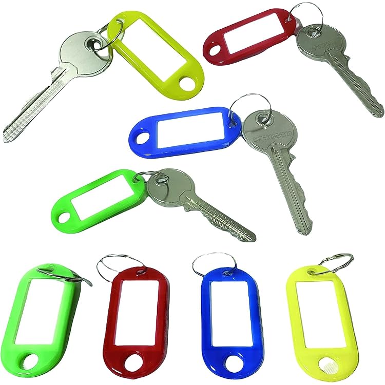 200 étiquettes PVC + Anneaux Pour Clés - Organisation Et Identification - Résistantes à L'eau - 3