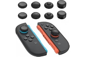 PlayVital Joystickskydd för Switch 2 Tillbehör– Svart, 8 i 1 Pro